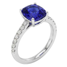 Sapphire Engagement Ring Ceylon Blue White Gold Jewellery 2.75 Carats