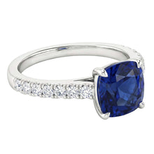 Sapphire Engagement Ring Ceylon Blue White Gold Jewellery 2.75 Carats