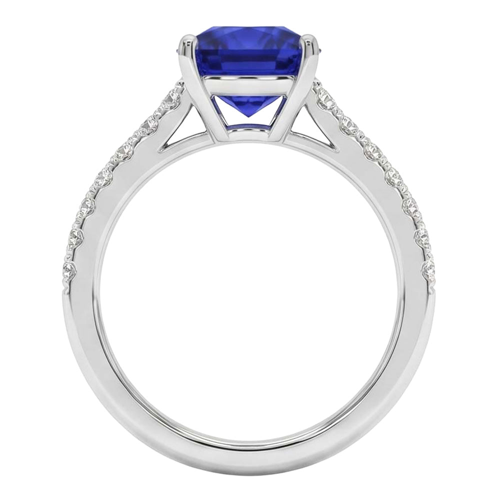 Sapphire Engagement Ring Ceylon Blue White Gold Jewellery 2.75 Carats