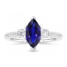 Sapphire Engagement Ring Marquise Cut