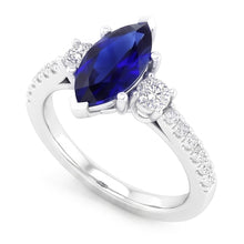 Sapphire Engagement Ring Marquise Cut