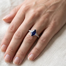 Sapphire Engagement Ring Marquise Cut