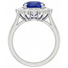 Sapphire Halo Engagement Ring
