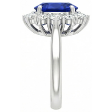 Sapphire Halo Engagement Ring