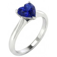natural heart sapphire 1.50ct ring side angle
