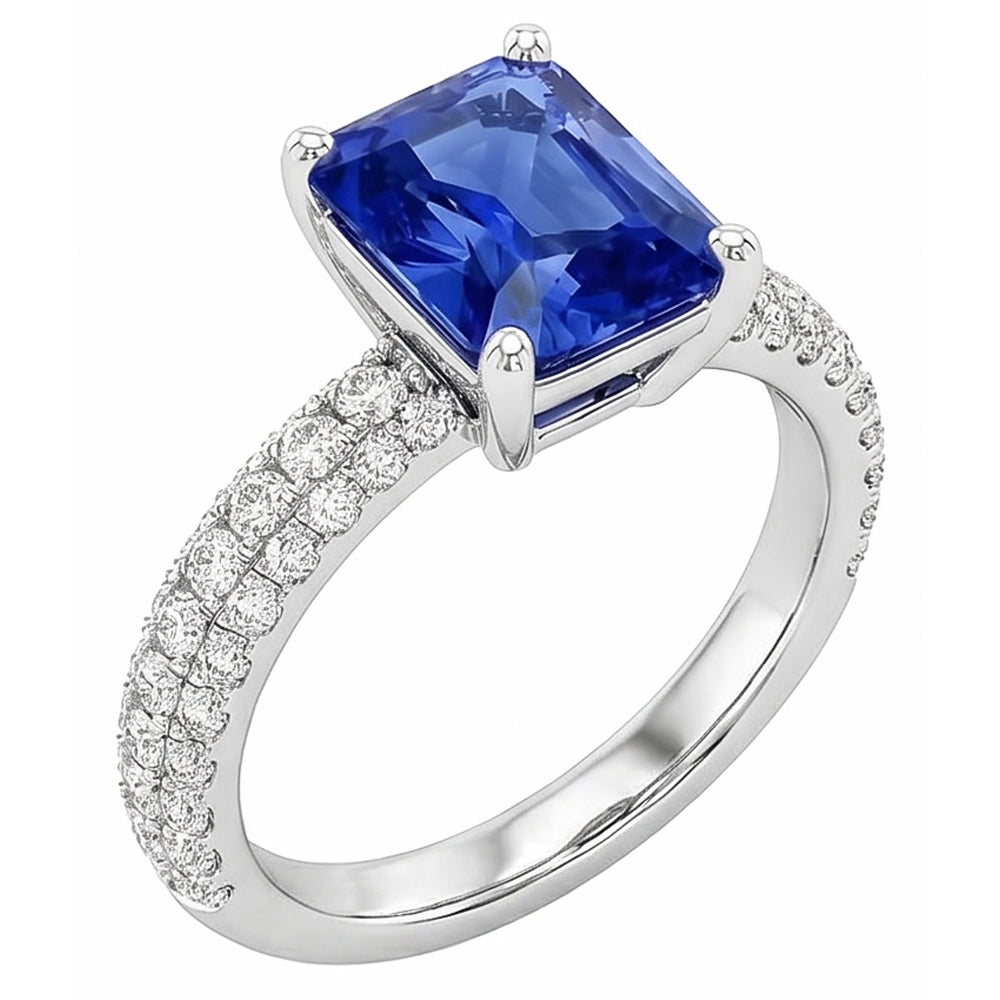 Sapphire Jewellery Radiant Cut Gemstone Ring