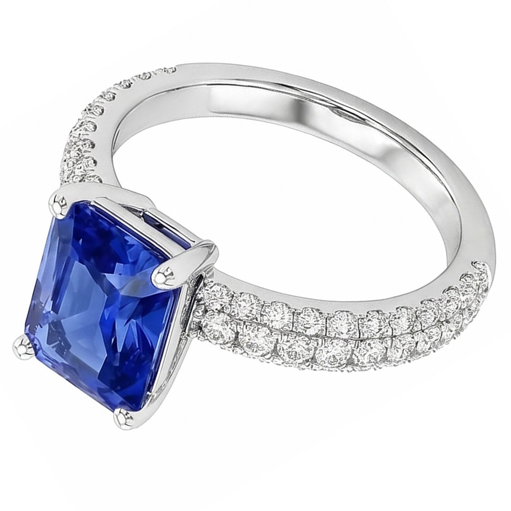 Sapphire Jewellery Radiant Cut Gemstone Ring