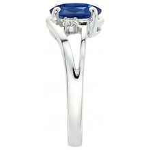 Sapphire Natural Earth Mined Diamond 2.20 Carats Wedding Ring White Gold 14K