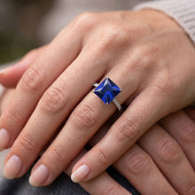 Sapphire Ring GIA CERTIFIED 7.14ct - White Gold 14K