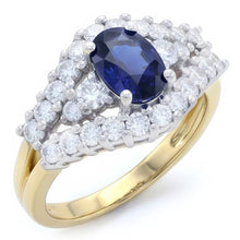 Sapphire Ring Guard With Natural Earth Mined Diamonds