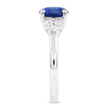 Sapphire Ring Round Cut Natural Earth Mined Diamond Jewellery