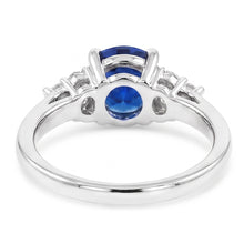 Sapphire Ring Round Cut Natural Earth Mined Diamond Jewellery