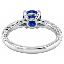 Sapphire Ring With Natural Earth Mined DIAMOND ( NOT LAB GROWN ) Accents