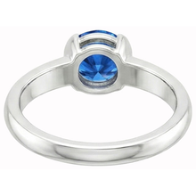 Sapphire Round Cut White Gold Engagement Ring