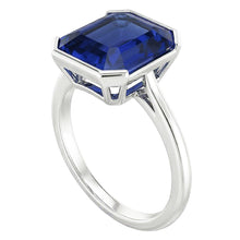 Sapphire Royal Blue Ring With Skinny Band