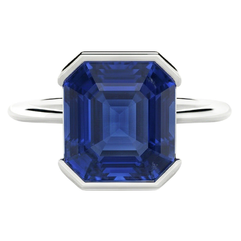 Sapphire Royal Blue Ring With Skinny Band