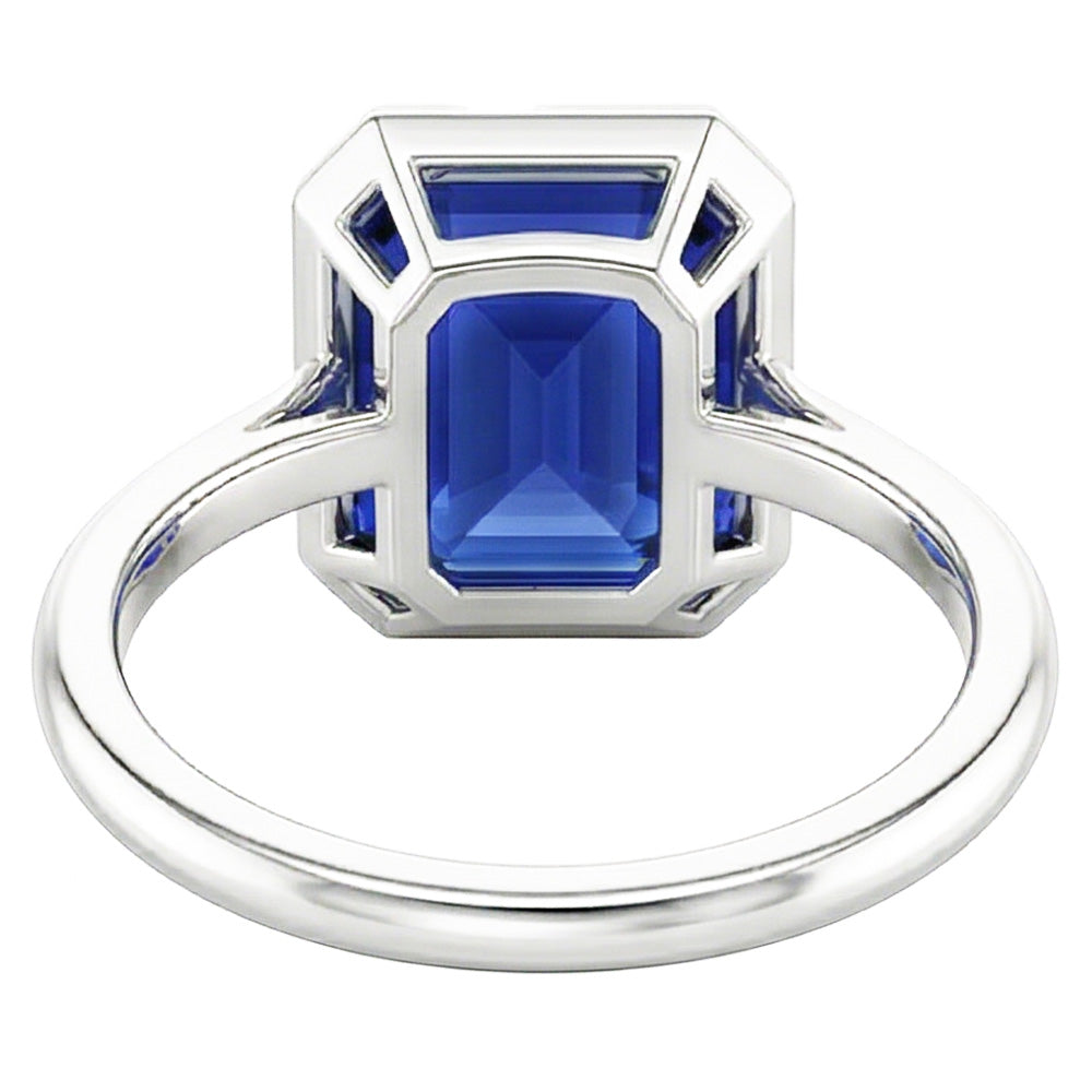 Sapphire Royal Blue Ring With Skinny Band