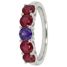 natural round ruby 1.50ct band close up detail