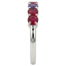 natural round ruby 1.50ct band top view