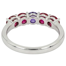 natural round ruby 1.50ct band profile view