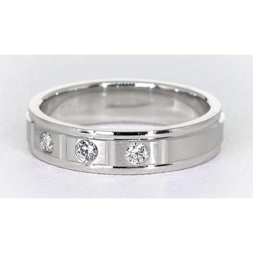  Anniversary Band White Gold 14K Round Natural Diamond 0.45 Carat