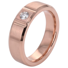 Satin Finish Gypsy Mens Ring 0.25 Carats Rose Gold 14K Natural Earth Mined Diamond