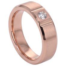 Satin Finish Gypsy Mens Ring 0.25 Carats Rose Gold 14K Natural Earth Mined Diamond