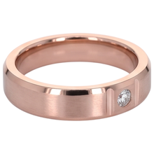 Satin Finish Gypsy Mens Ring 0.25 Carats Rose Gold 14K Natural Earth Mined Diamond