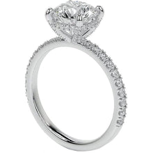 Genuine Brilliant Diamond Accent Solitaire Ring – side view