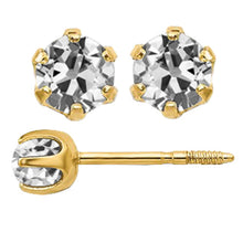 Genuine Fine Diamond Stud Earrings – main view