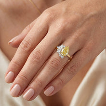 Shimmering VVS Clarity Canary Yellow Diamond Statement Ring