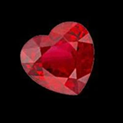 Gold Burmese Ruby Loose Ruby Natural – 2-ct Heart Shape