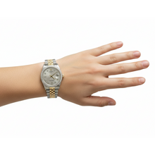 Silver Natural Earth Mined Diamond Dial Bezel Rolex Date Men Watch Ss Jubilee Bracelet