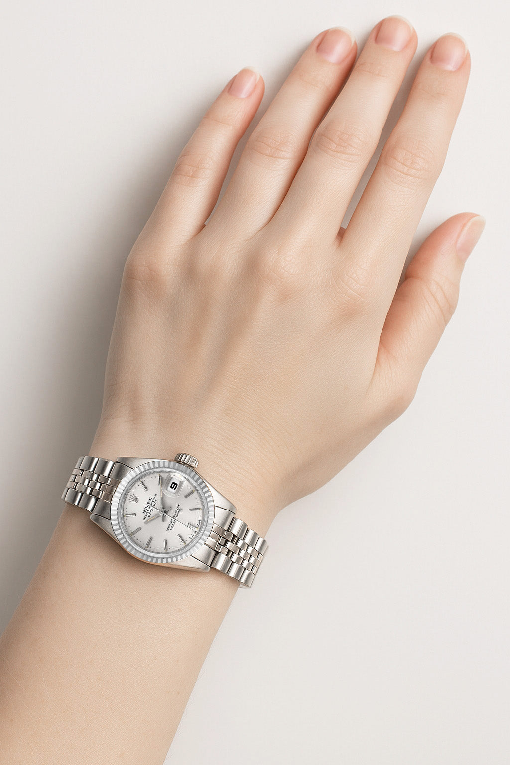 Silver Dial Rolex Lady-Datejust 26 mm Stainless Steel Watch