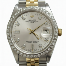 Silver Diamond Dial Bezel Rolex Date Men Watch Ss Jubilee Bracelet