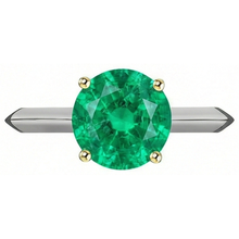 Refined Emerald Gemstone Ring 3 ct – profile view