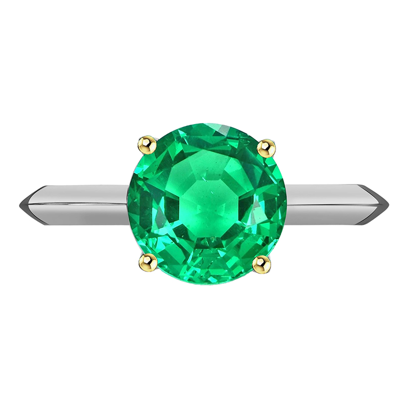 Refined Emerald Gemstone Ring 3 ct – main view