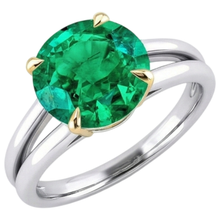 Brilliant Colored Stone Ring 4 ct – front view