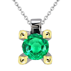 GIA Certified Fine Emerald Precious Stone Pendant 3 ct