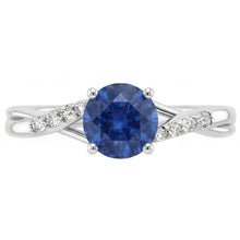 Simple Sapphire Natural Earth Mined DIAMOND ( NOT LAB GROWN ) Ring