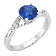 Simple Sapphire Natural Earth Mined DIAMOND ( NOT LAB GROWN ) Ring