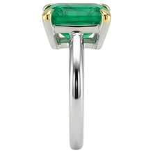 Authentic Emerald Precious Stone Ring – top view