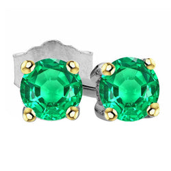 GIA Certified Fine Emerald Gemstone Earring 2 ct – 14 Karat Two