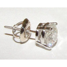 Single 1.50 Carat Real Diamond Stud Men Earring Gold White