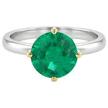 Genuine Colombian Emerald Precious Stone Ring – side view