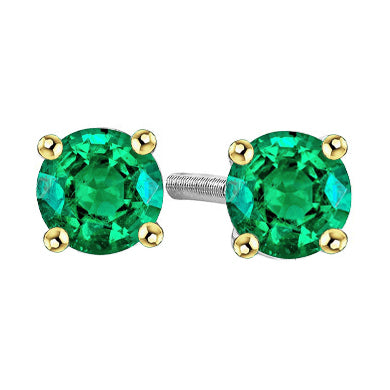 Genuine Emerald Gemstone Earring – main view