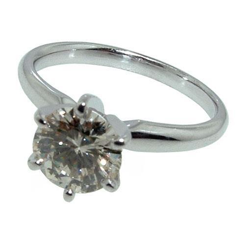 Six Prong Set 1.05 Carat Genuine Diamond Solitaire Ring Gold 14K