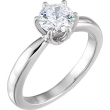 Six Prong Set 1.60 Ct Solitaire Round Genuine Diamond Wedding Ring White Gold