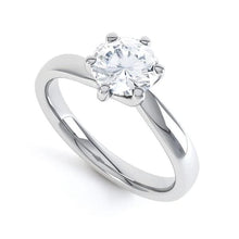 Six Prong Set 1.60 Ct Solitaire Round Genuine Diamond Wedding Ring White Gold