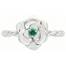 Earth-Mined Fine Emerald Gemstone Ring 0.50 ct 14 Karat Two Tone Gold – side view